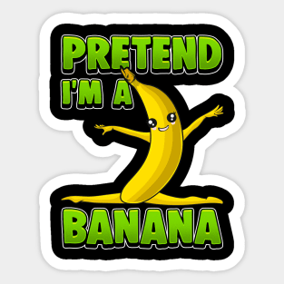 Funny Pretend I'm A Banana Gymnast Sticker